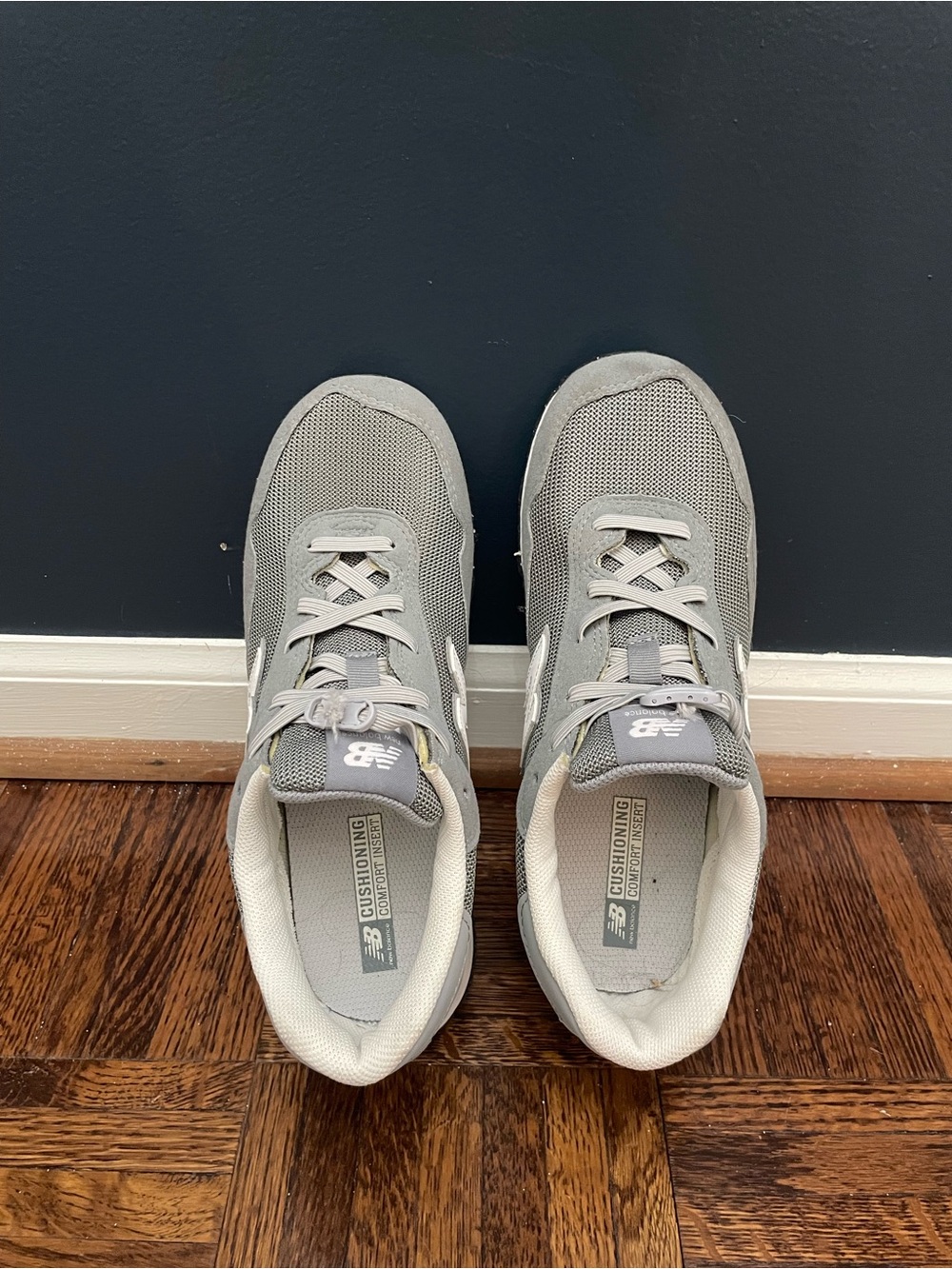 New Balance Light Gray Mesh Athletic Sneakers